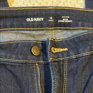 Old Navy Dark Indigo High-Rise Super-Skinny Jeans